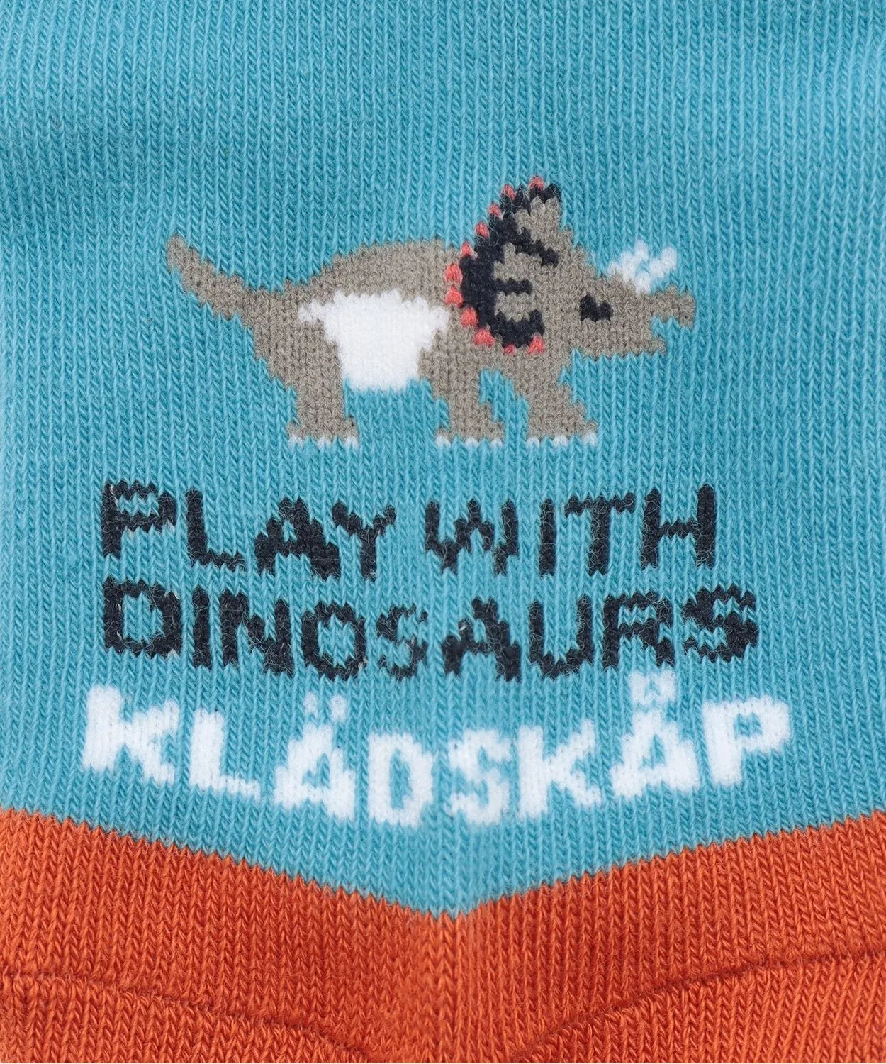 Короткие носки с изображением динозавра на пятке — фото 2