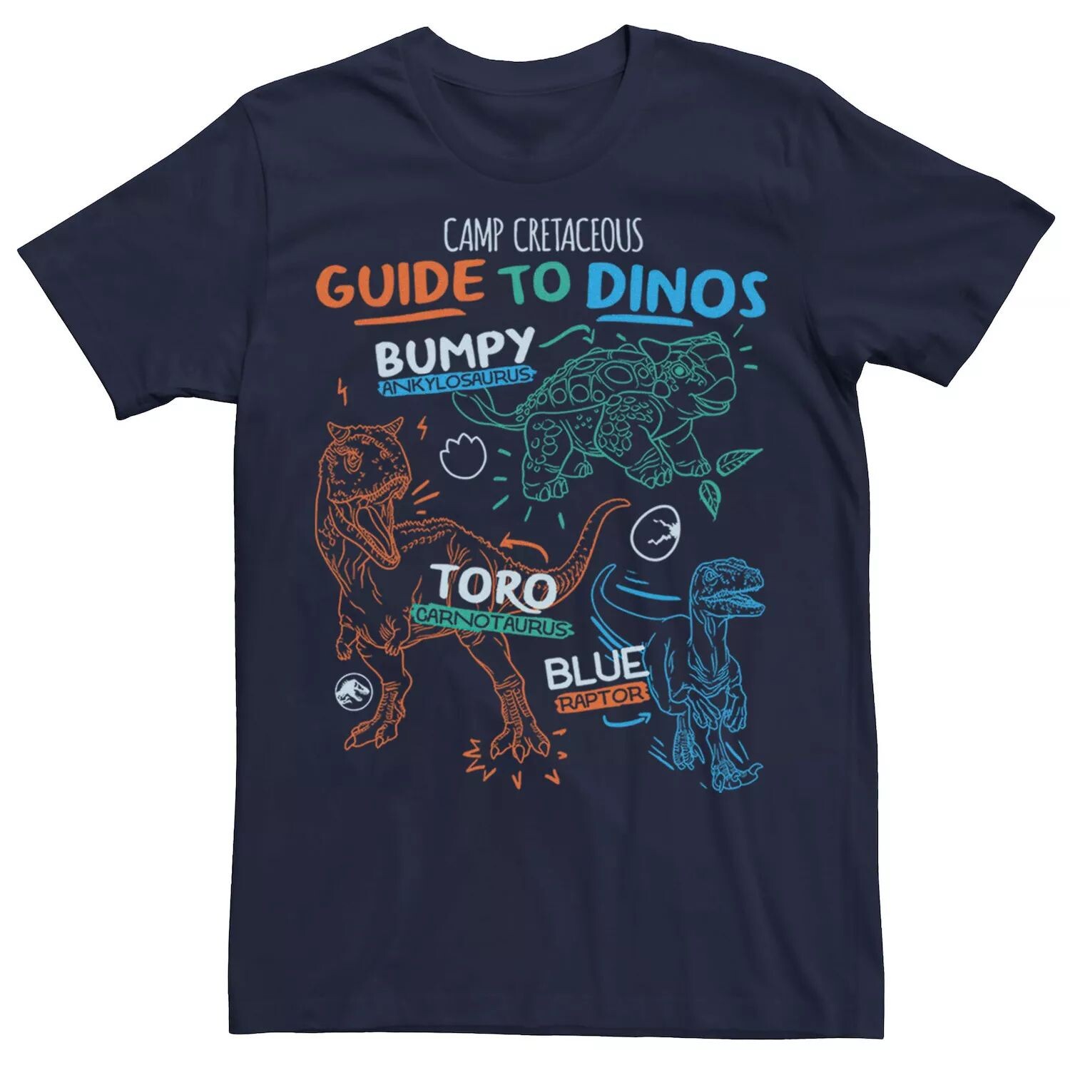 

Футболка Men's Camp Melaceous Guide To Dinos Licensed Character