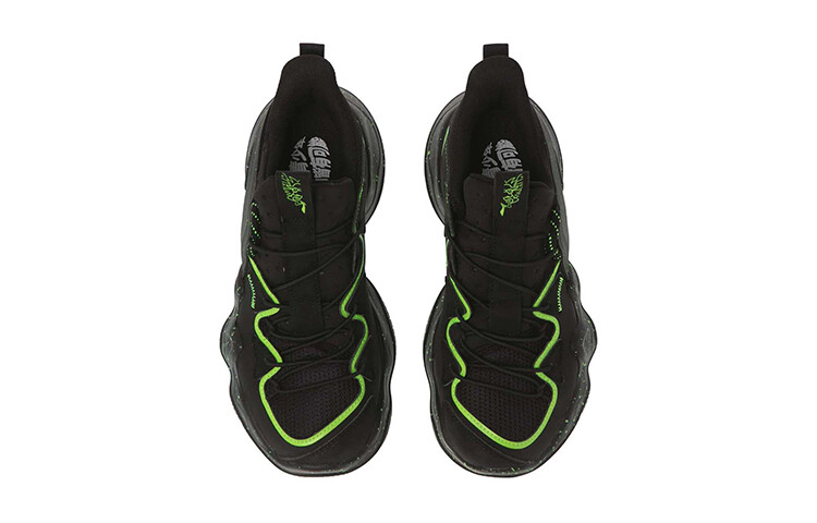 Кроссовки LINING YOUNG Kids Lifestyle Shoes GS Low-top Black/green — фото 4
