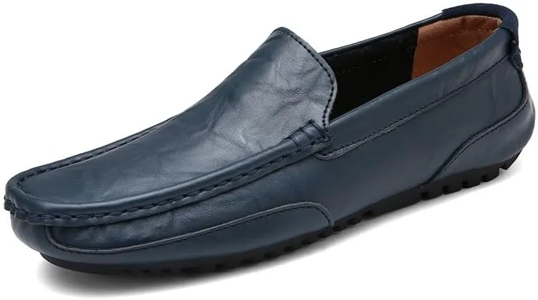 Мужские повседневные лоферы с Slip-on для легкой одежды и кожаные бизнес-мокасины для повседневных прогулок, вождения и многого другого Zestrelax, синий