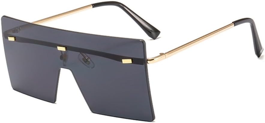 

Большие солнцезащитные очки без оправы для женщин, металлические градиентные солнцезащитные очки, женские солнцезащитные очки с защитой от УФ-излучения UV400 HDUBFY, C1 Gray