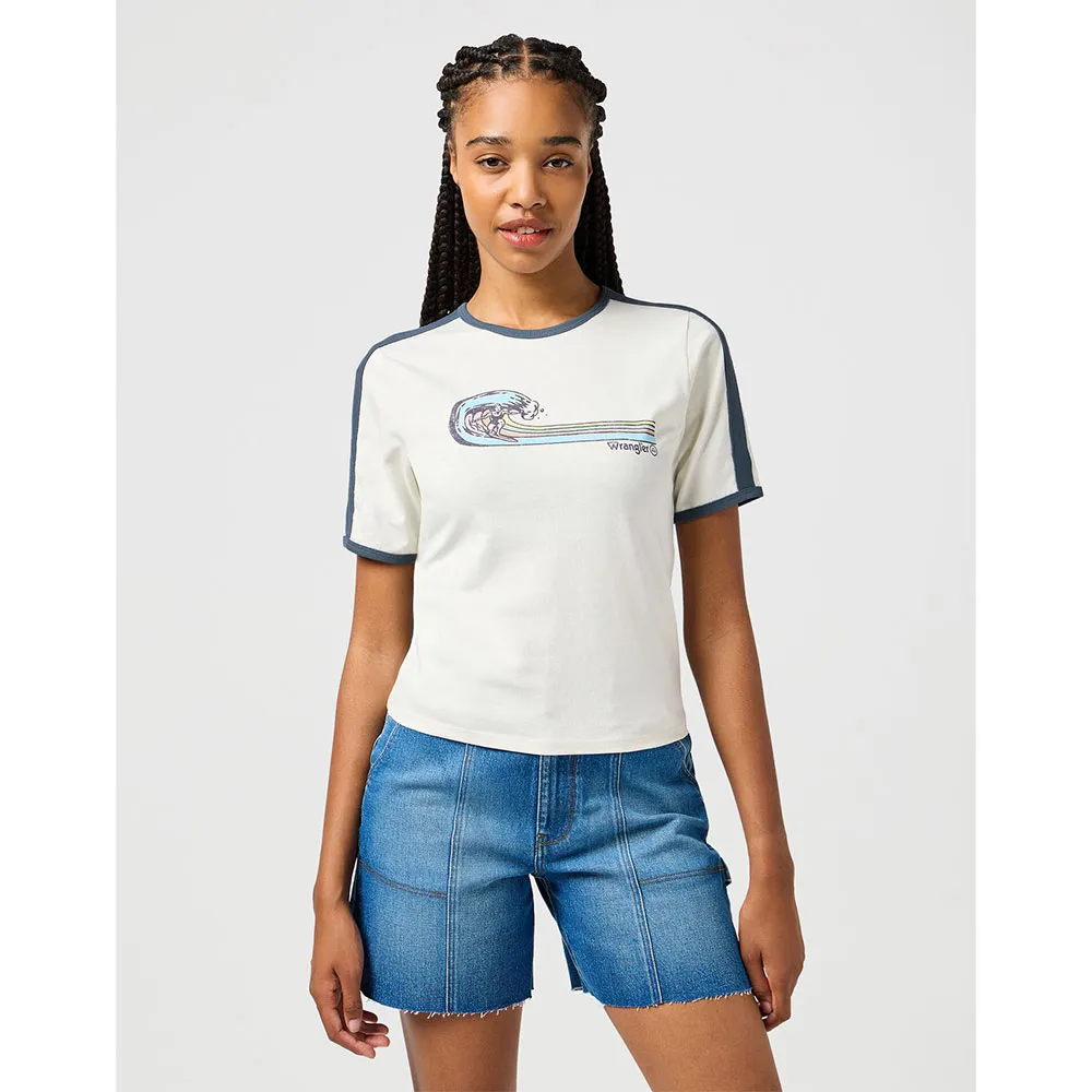 

Футболка с коротким рукавом Wrangler Ringer Slim Fit, белый