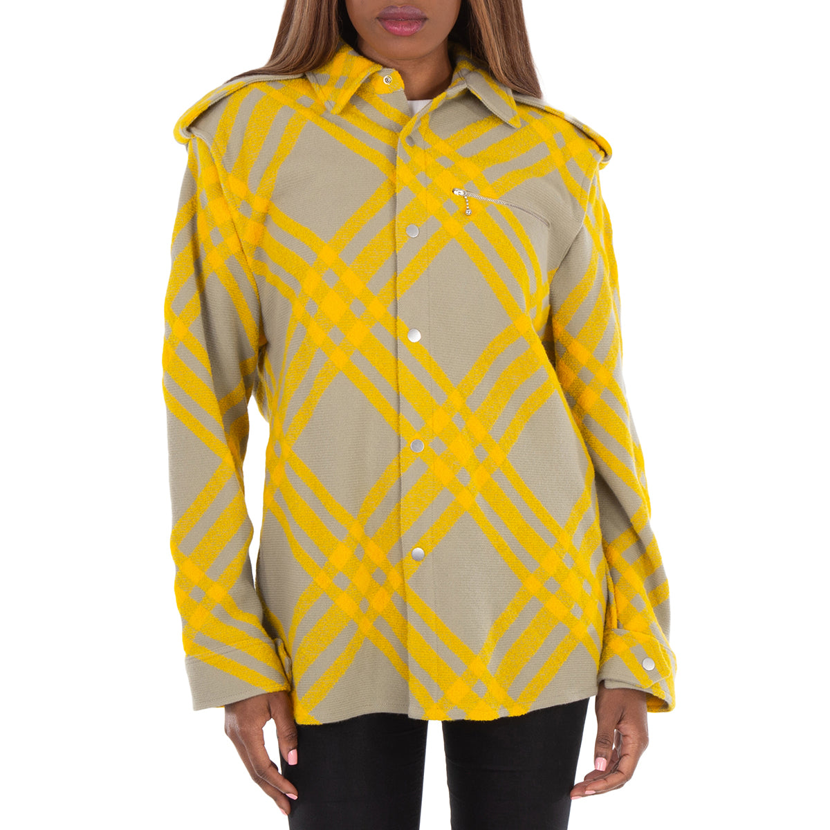 

Бурберри Чек Шерстяная Смесовая Рубашка Burberry, Hunter Ip Check