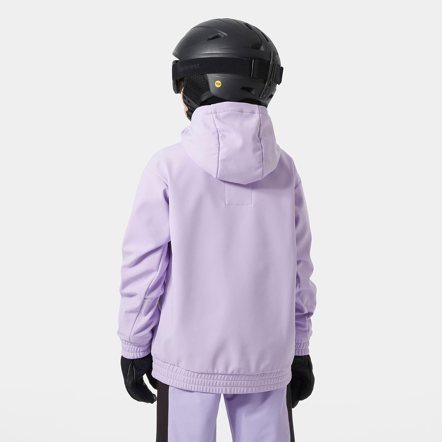Helly-Hansen Junior Powder Softshell Hoodie - универсальная легкая ветрозащитная куртка для детей, для активного отдыха Helly Hansen, 698 Bright Lavender — фото 4