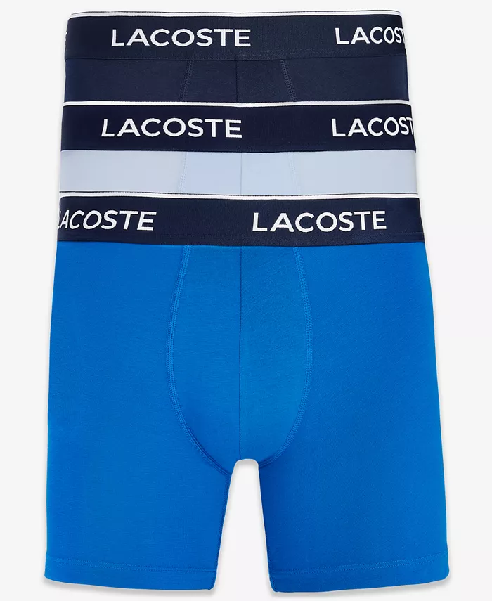 

Мужские боксеры с логотипом на поясе, 5", 3 шт., классическая посадка Lacoste, синий