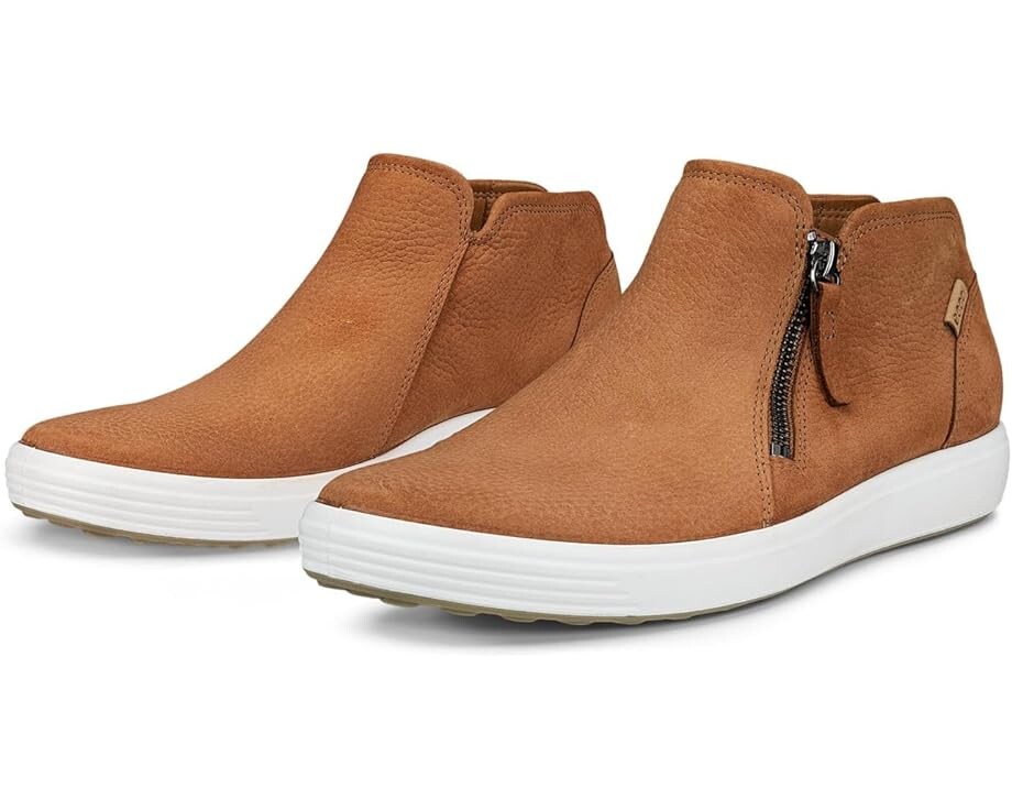 

Кроссовки ECCO Soft 7 Low Cut Zip Bootie, цвет Cashmere