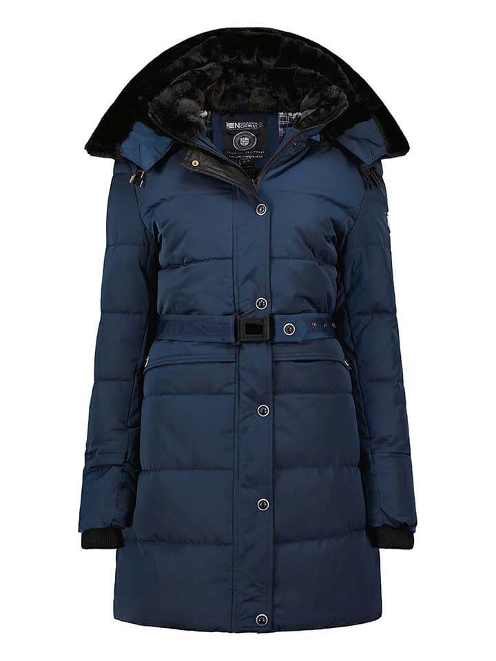 

Geographical Norway Стеганое пальто «Беттино» темно-синего цвета