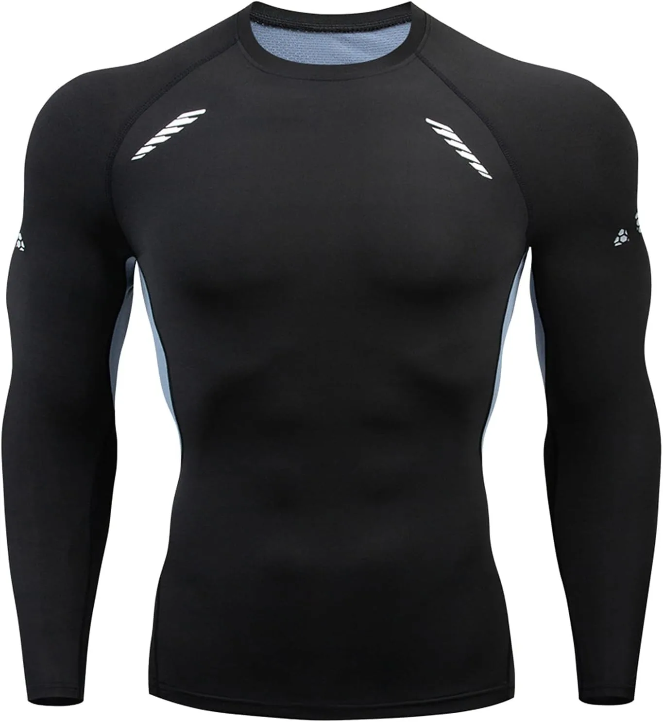 

Компрессионная футболка для мужчин, лонгслив с водолазкой, спортивное термобелье для футбола и бега Likthione