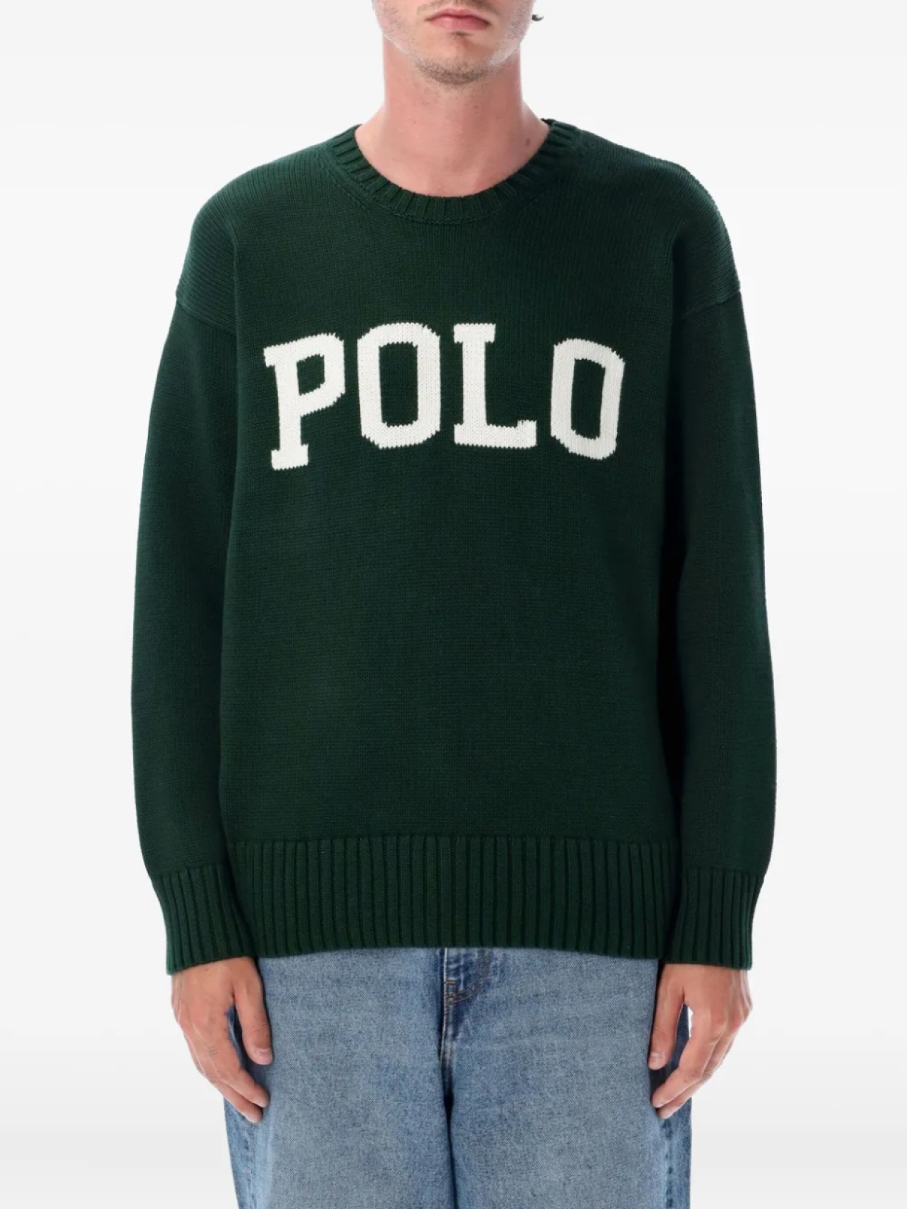 

Свитер с логотипом Polo Ralph Lauren, зеленый