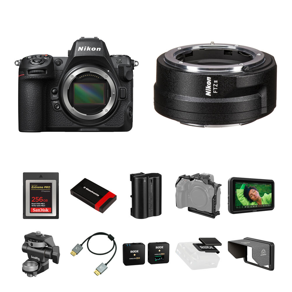 

Беззеркальная камера Nikon Z8 Mirrorless Camera with FTZ II Mount Adapter and Content