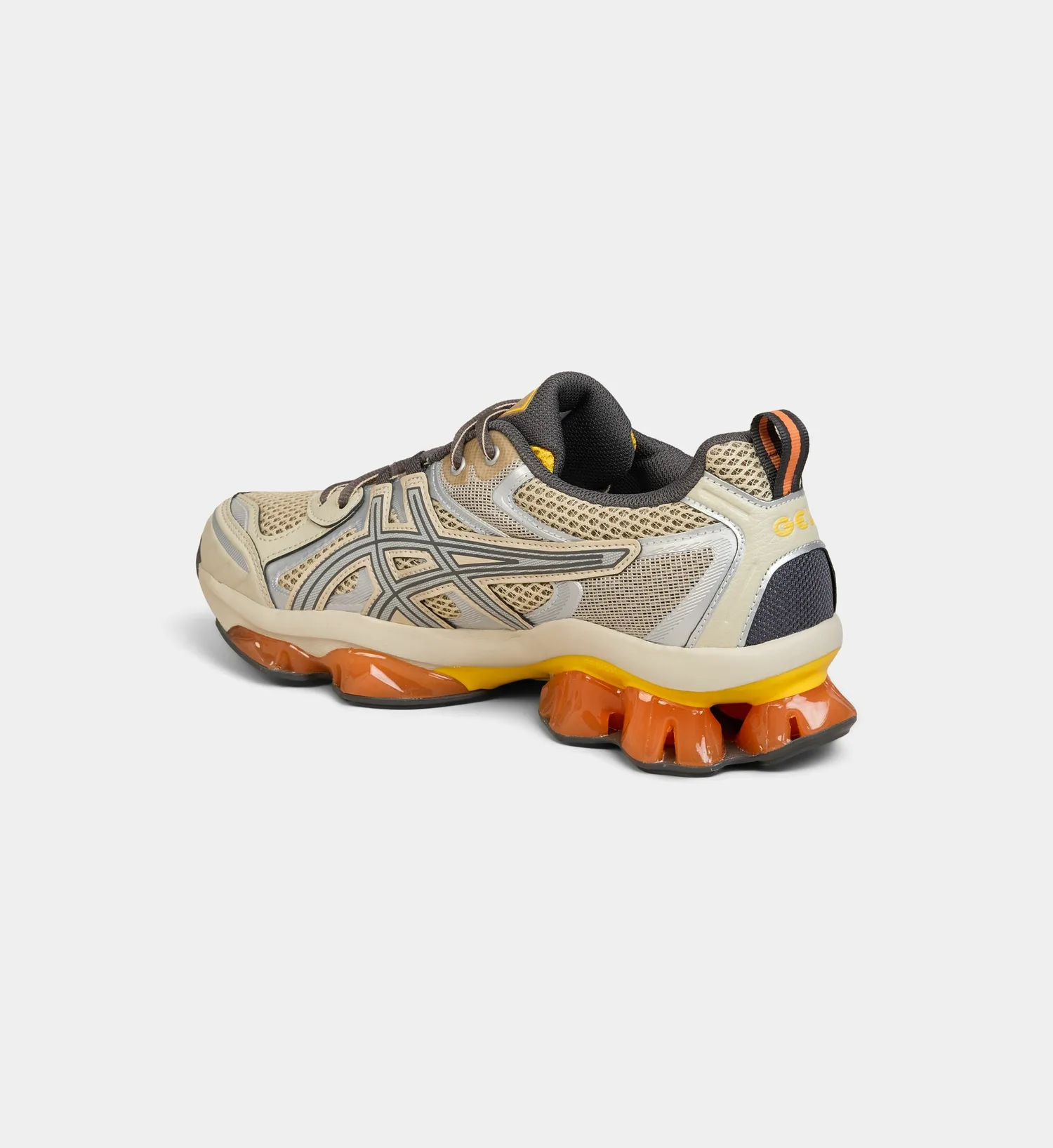 Кроссовки низкие Gel-Quantum Kinetic с эффектом сетки и глянцевым блеском ASICS, бежевый — фото 3