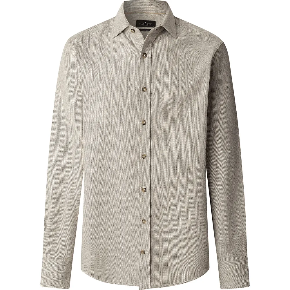 

Рубашка Hackett Brushed Hbone, серый