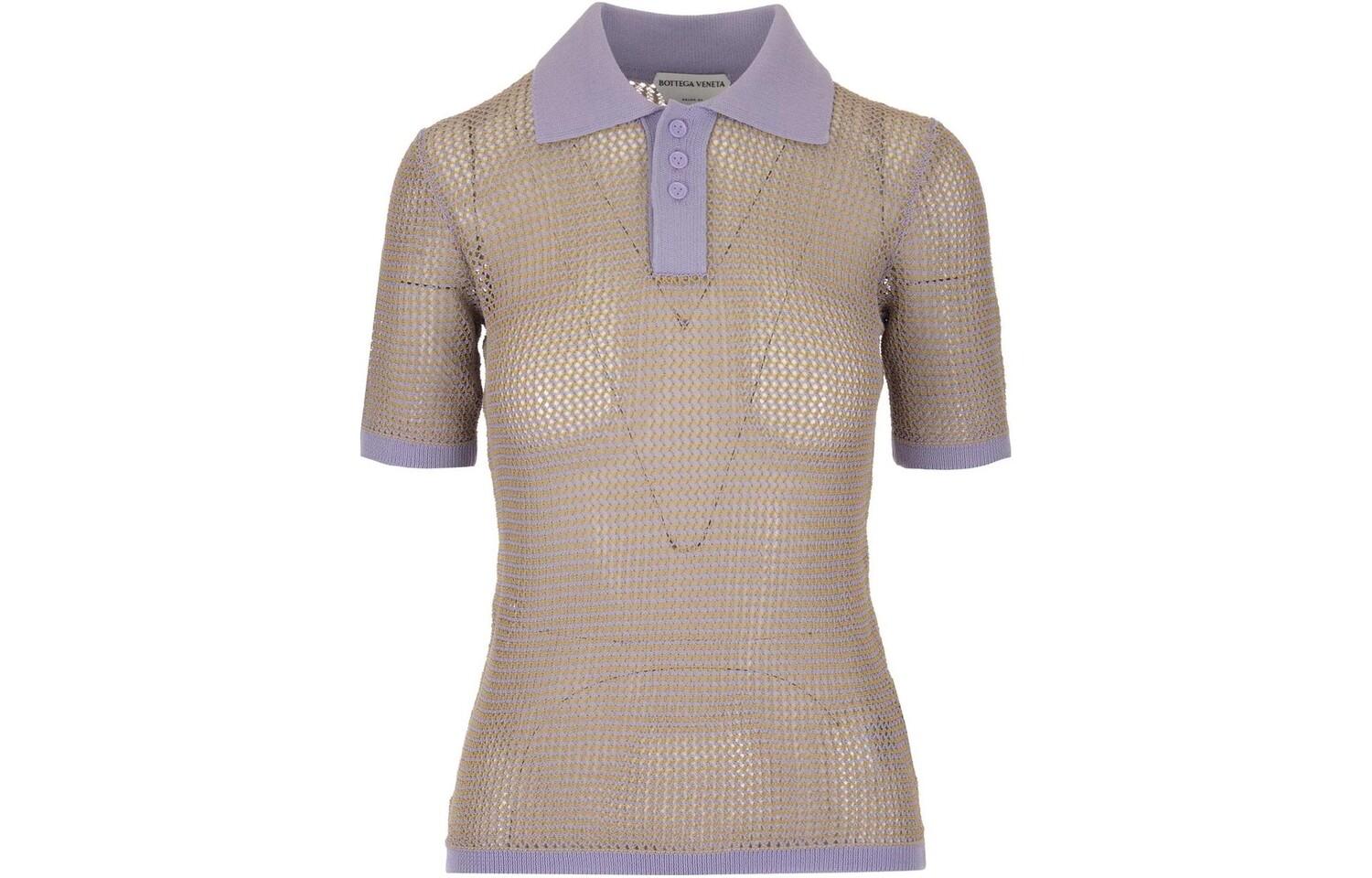 

Рубашка поло женская фиолетовая Bottega Veneta