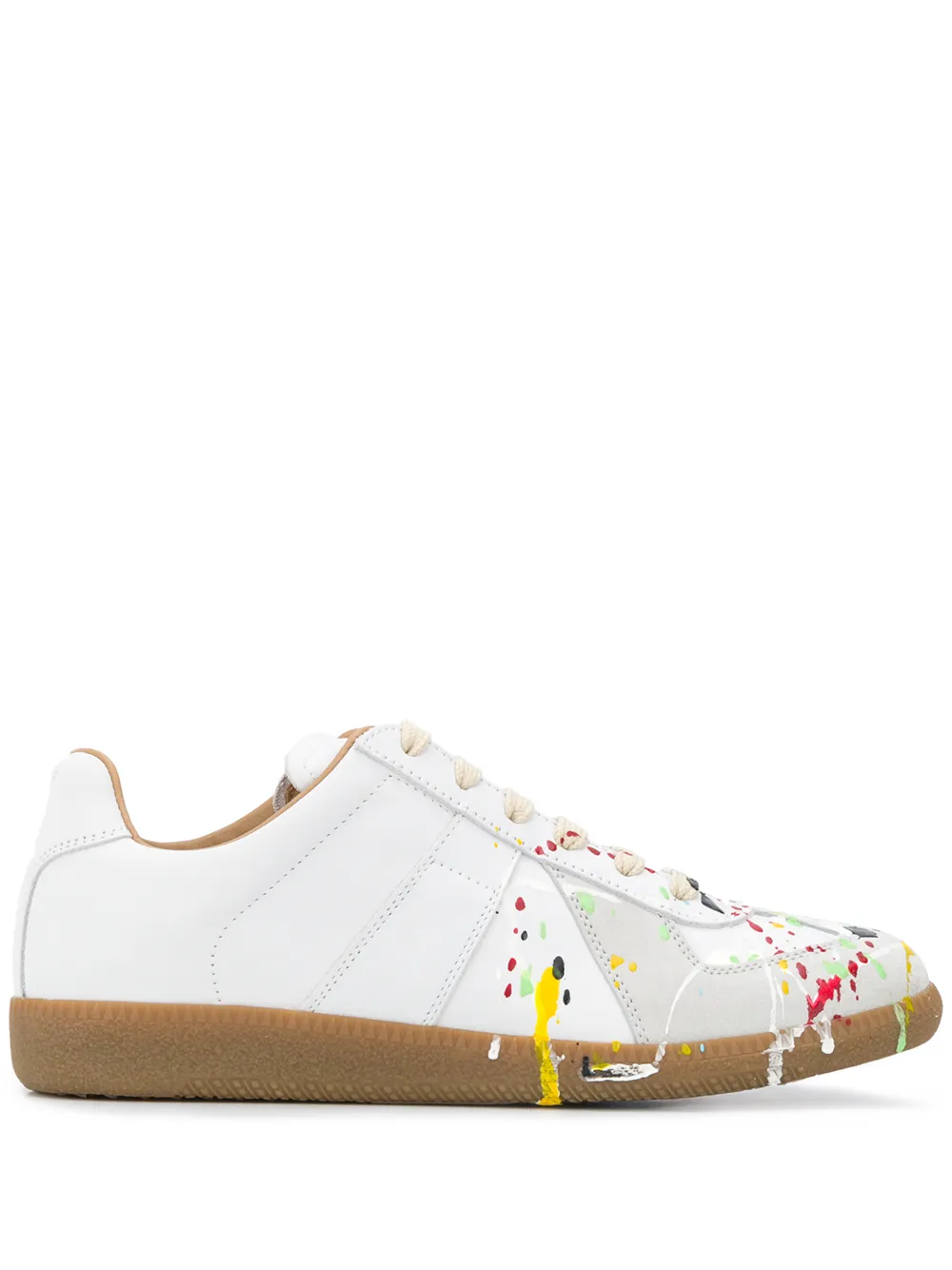 Кеды Replica с эффектом разбрызганной краски MAISON MARGIELA, белый
