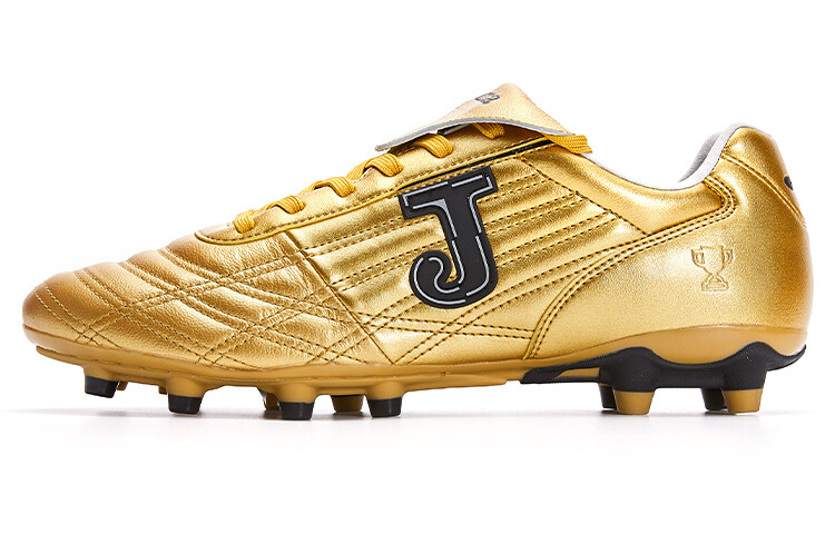 

Футбольные бутсы женские низкие красные золотые Joma