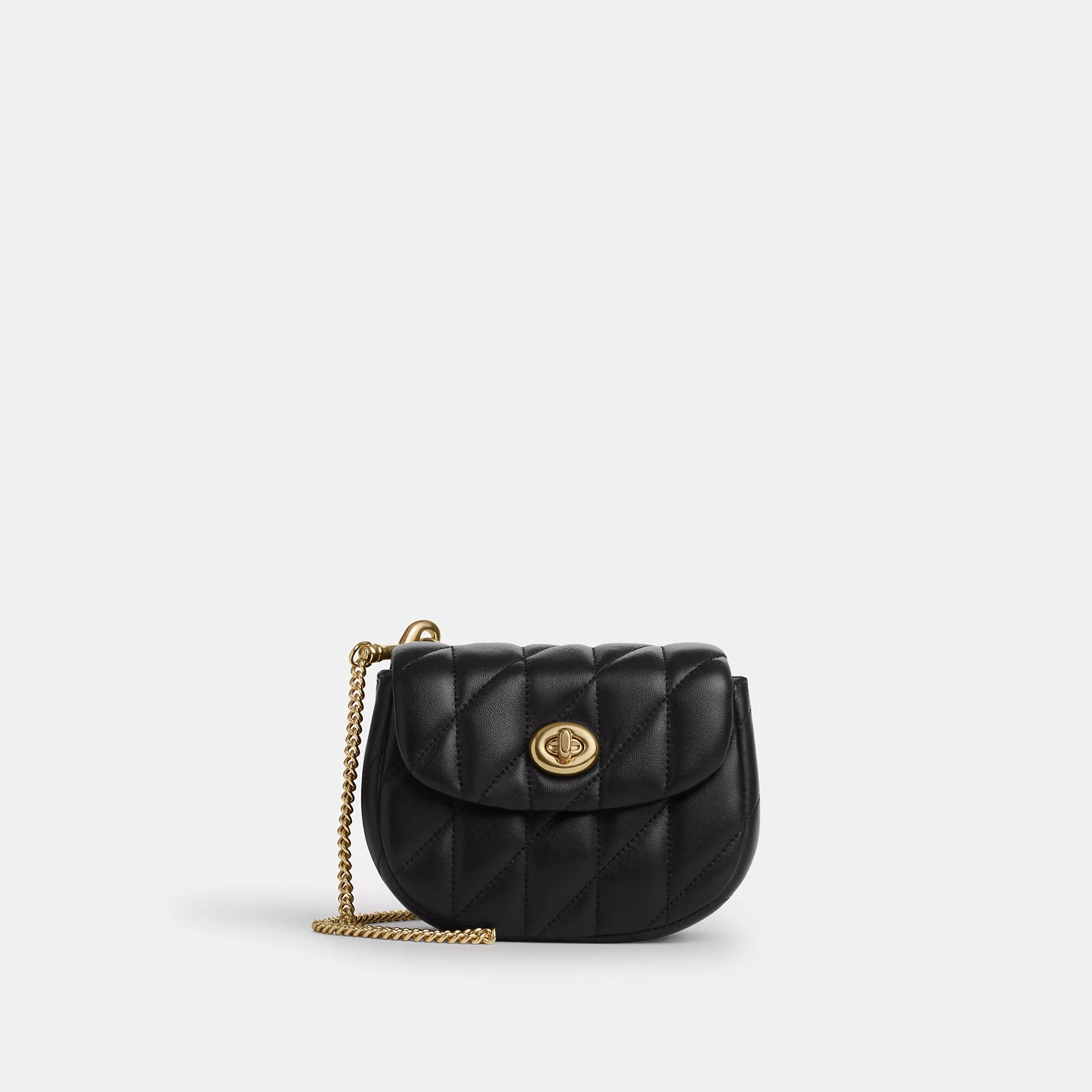 

Футляр для карт Coach Outlet Turnlock, золотой/черный