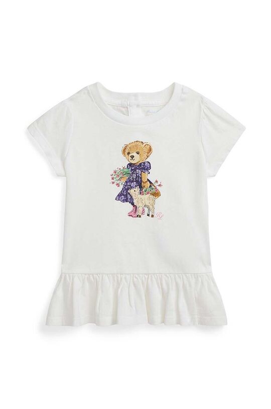 

Хлопковая детская футболка Polo Ralph Lauren, белый