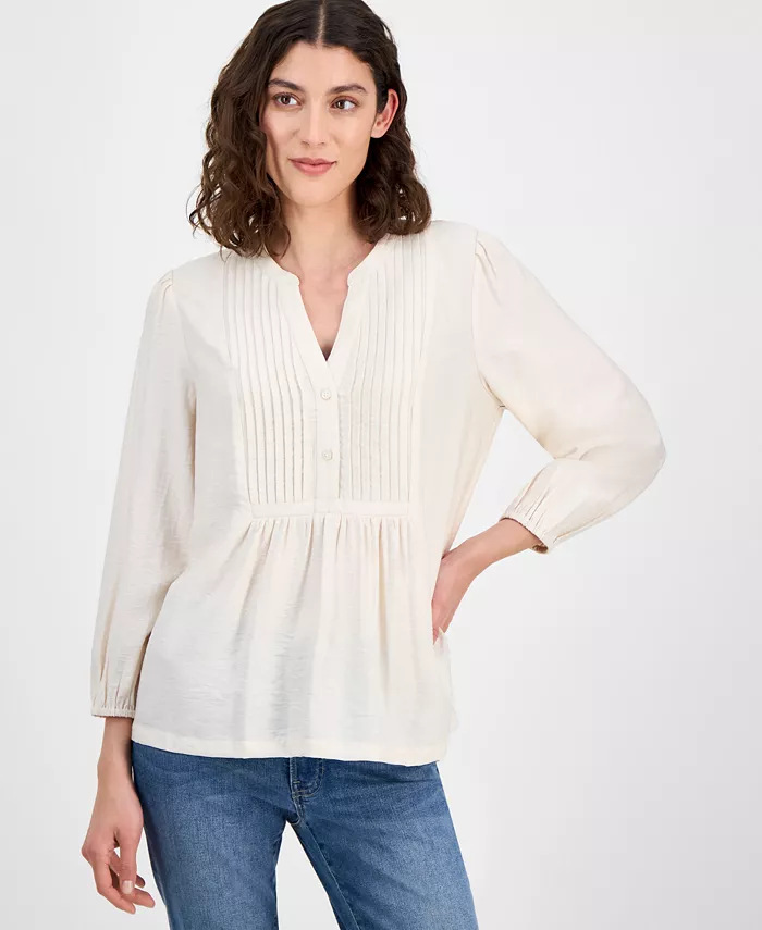 

Женская блузка с рукавами 3/4 и защипами Nautica Jeans, белый