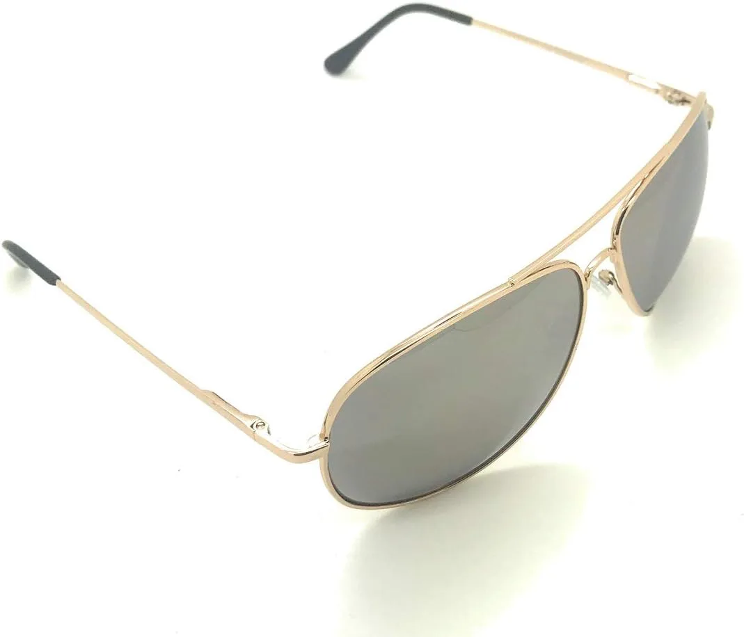 

Премиальные солнцезащитные очки-авиаторы без оправы большого размера, линзы из поликарбоната, 100% защита от УФ-излучения, модный дизайн MyUV, Gold /Silver Mirror