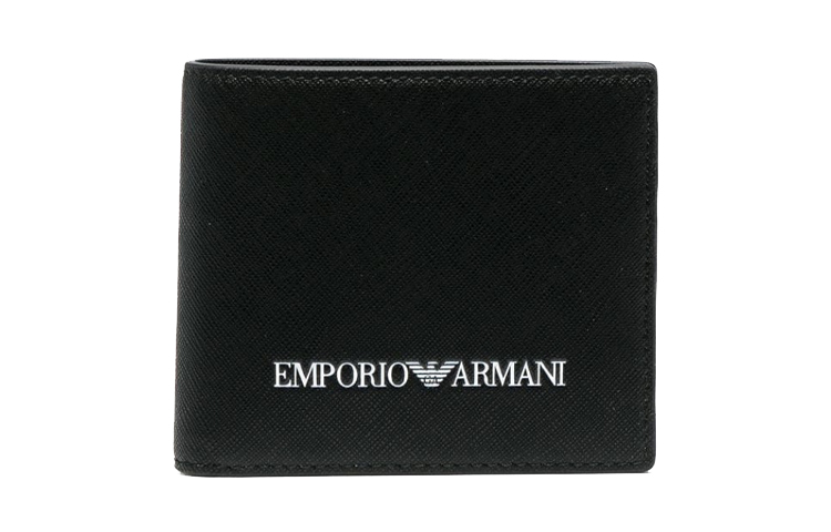 

EMPORIO ARMANI Кожаный кошелек для монет, мужской, черный