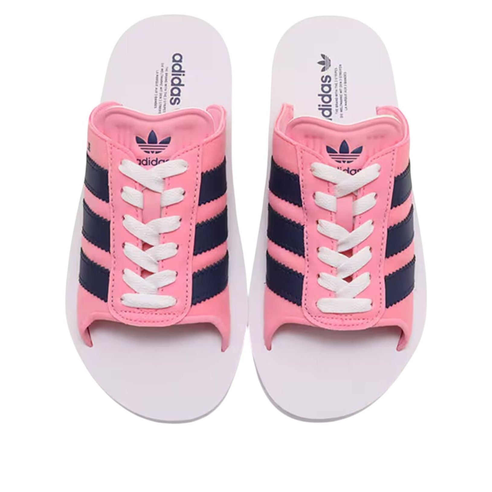 Шлепанцы (WMNS) adidas Gazelle Beach Slides 'Pink Dark Blue' — фото 3