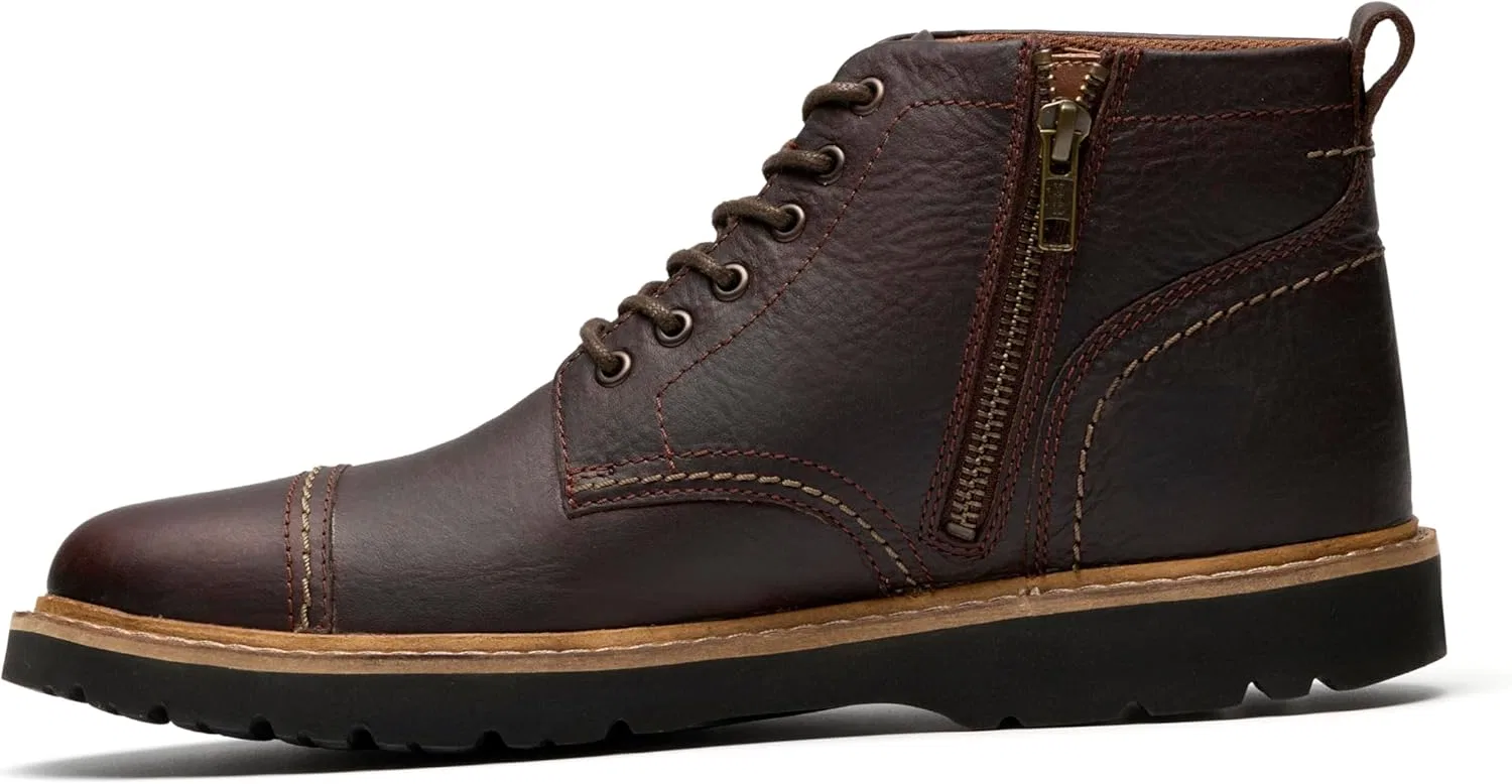 Мужские ботинки Clarks Eastridge Mid Lace-Up Chukka Boot на шнуровке, Dark Brown Leather — фото 3