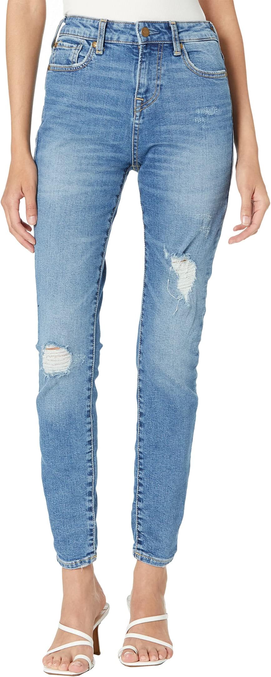 

Джинсы True Religion Jennie High-Rise Curvy in Medium View Pointe Destroyed, цвет Medium View Pointe Destroyed