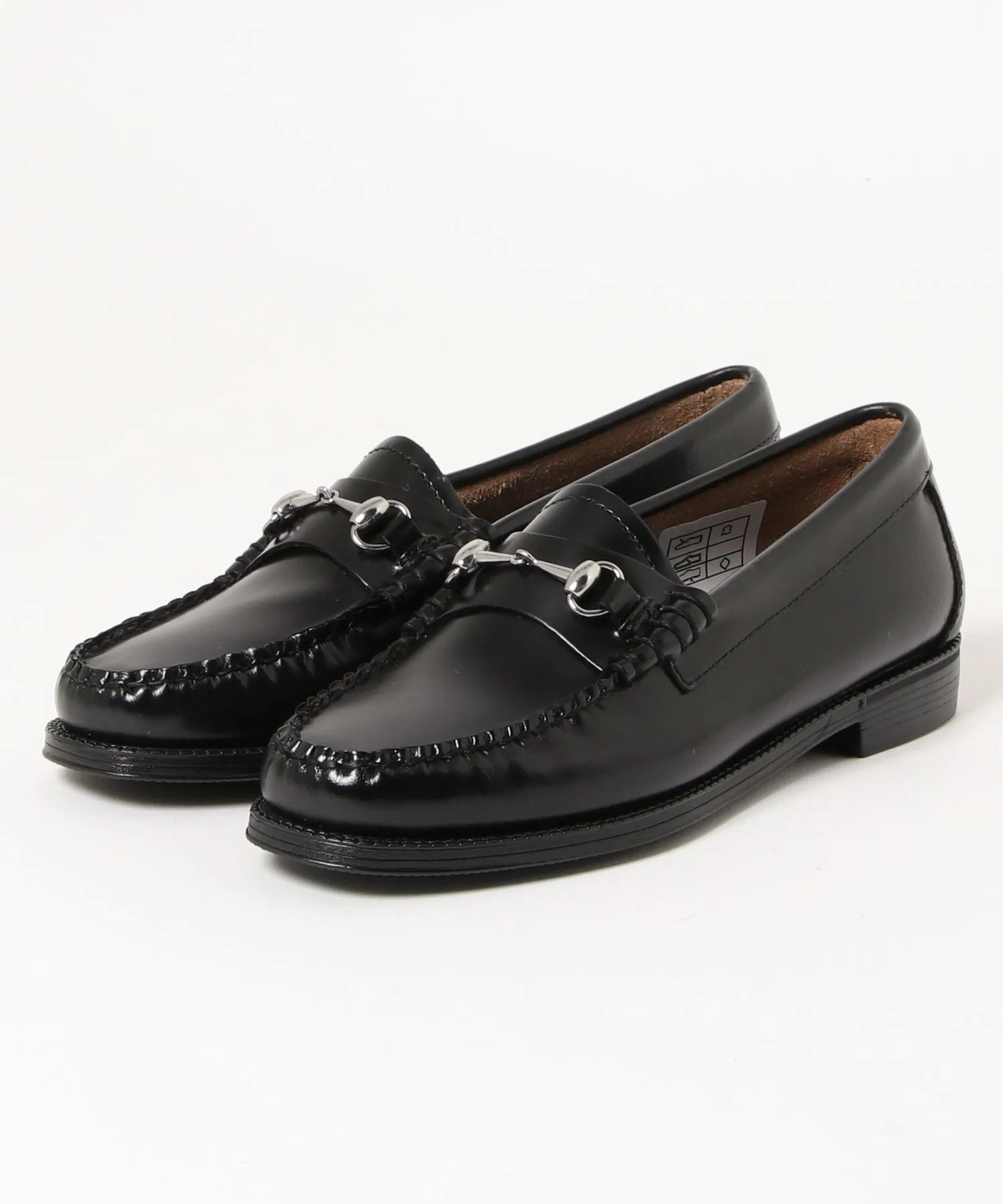 Унисекс кожаные лоферы G.H.BASS Bit Loafer чёрные — фото 2