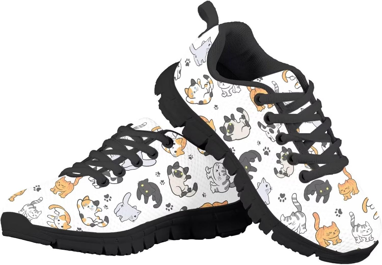 

Детские кроссовки с мультяшным рисунком, нескользящие, для мальчиков и девочек, дышащие, сетчатые, модные спортивные кроссовки для малышей, размеры 11-13/детей постарше, размеры 1-5 Quxjehoe, Kitten