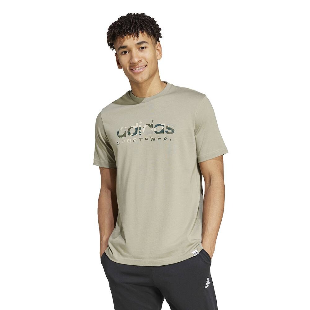 

Мужская футболка adidas Camo Linear Sportswear Adidas, цвет Silver Pebble