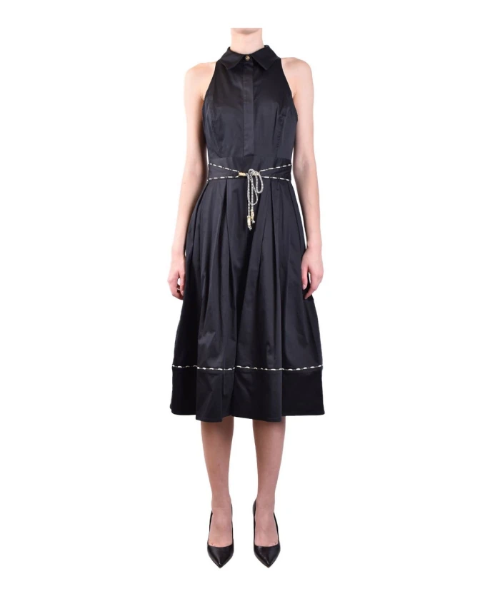 

Элегантное черное эффектное платье Elisabetta Franchi, черный