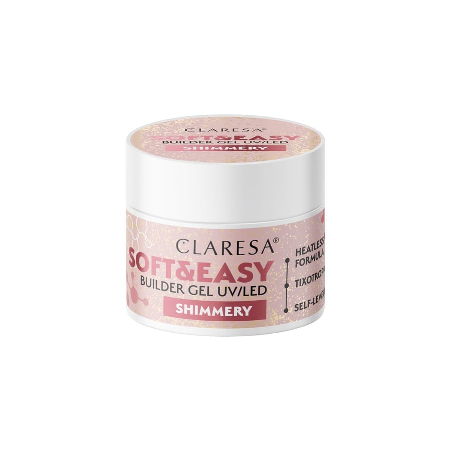 

CLARESA Гель для наращивания ногтей Soft&Easy Builder Shimmery 12 г
