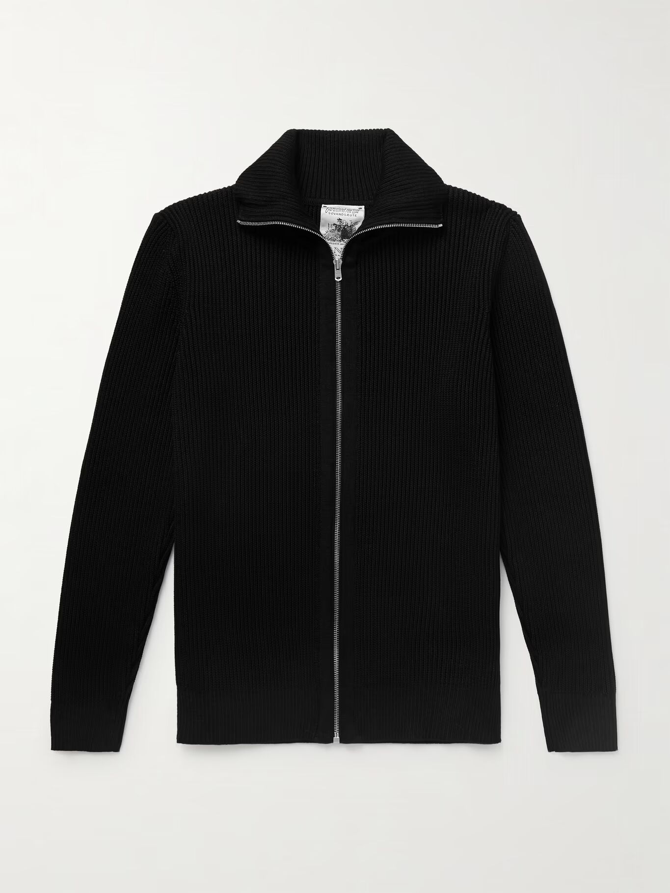 

Кардиган Fender Slim-Fit Ribbed Virgin Wool на молнии S.N.S. HERNING, цвет Midnight blue
