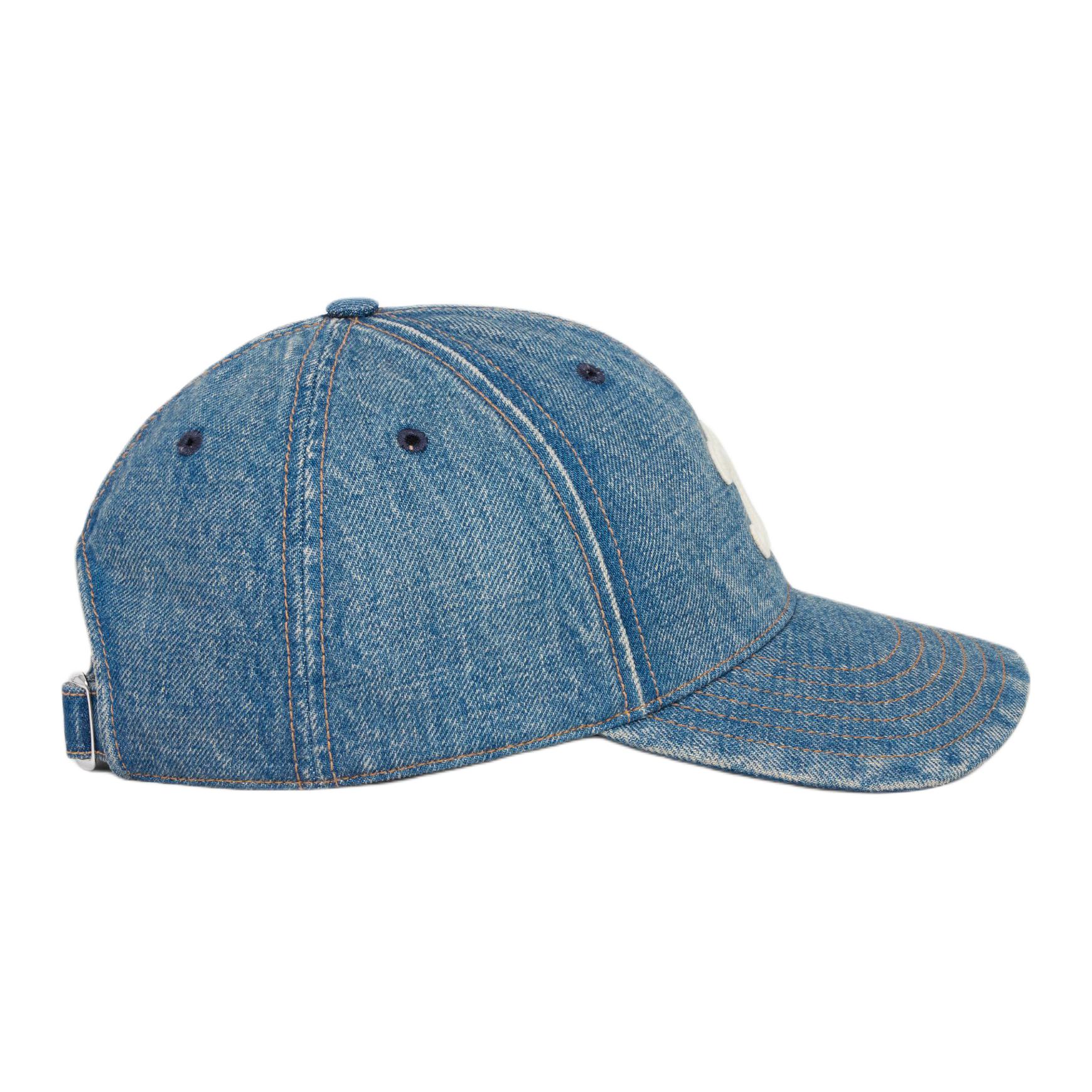 CELINE Хлопковая денимовая бейсболка мужская синяя, Blue — фото 4