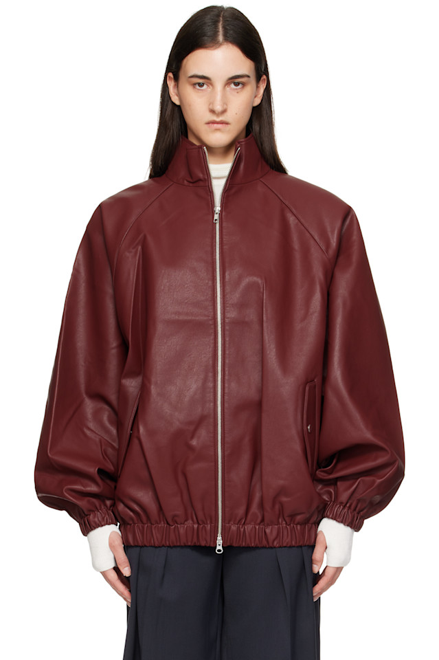 

Куртка-Бомбер Senta из искусственной кожи The Frankie Shop, Burgundy