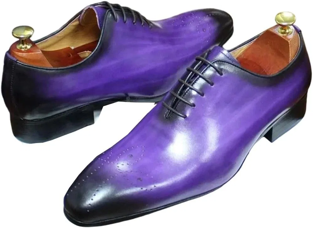 Лоферы, кожа, Men Summer Tassel Genuine Cow Leather, Purple