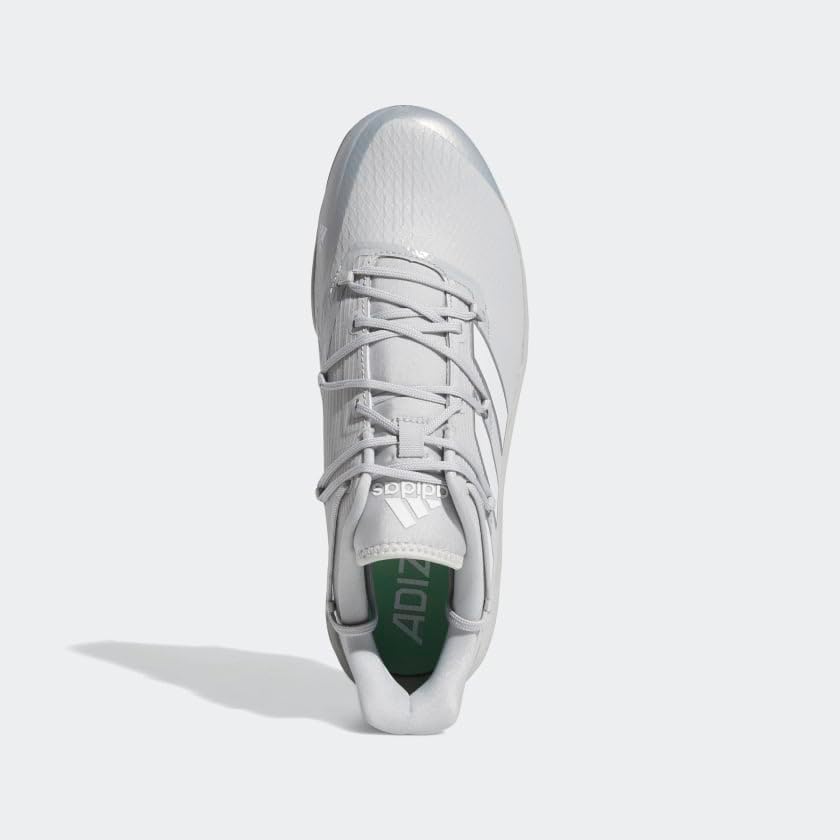Бутсы Adidas Men's Adizero Afterburner 8, светло-серый/белый/металлик — фото 3