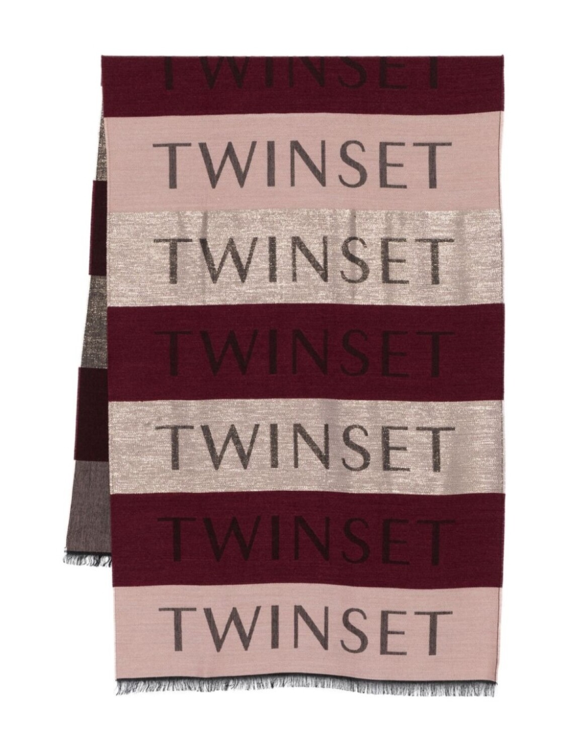 

TWINSET шарф с жаккардовым логотипом, розовый