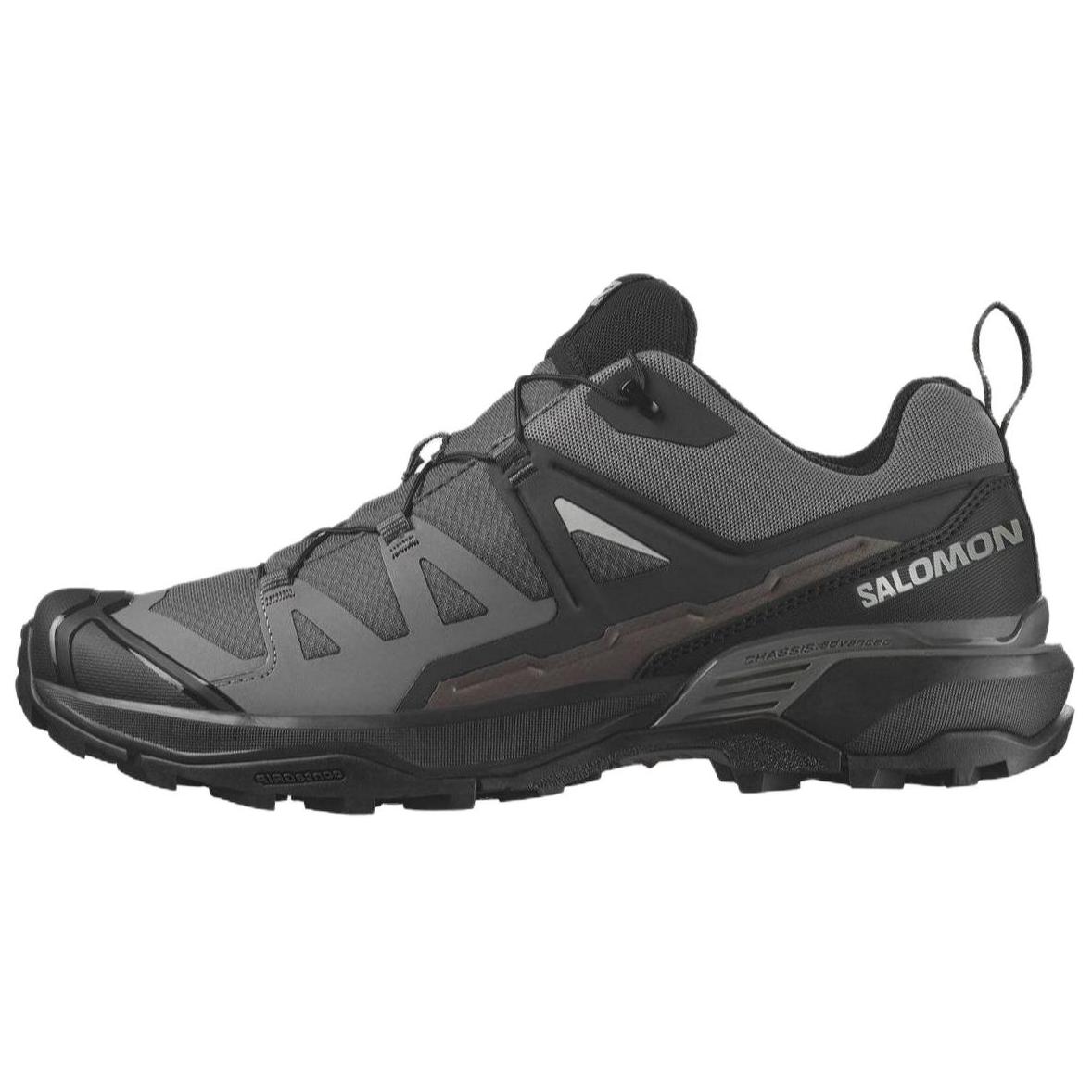 

SALOMON Мужские противоскользящие треккинговые кроссовки X ULTRA 360 Low Top серо-черные
