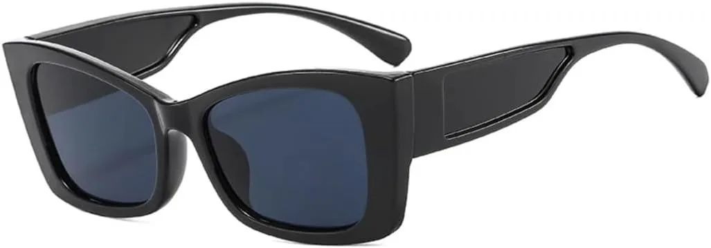 

Винтажные солнцезащитные очки «кошачий глаз» для женщин и мужчин, для активного отдыха, путешествий и вождения, защита от УФ-излучения UV400 TVTBBVV, Black Gray