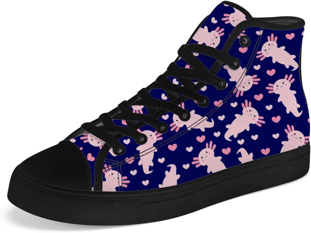 

Кеды на высокой подошве Chebing Axolotl из холщовой ткани, с шнуровкой, повседневная обувь, подарок для мужчин и женщин, фиолетовый