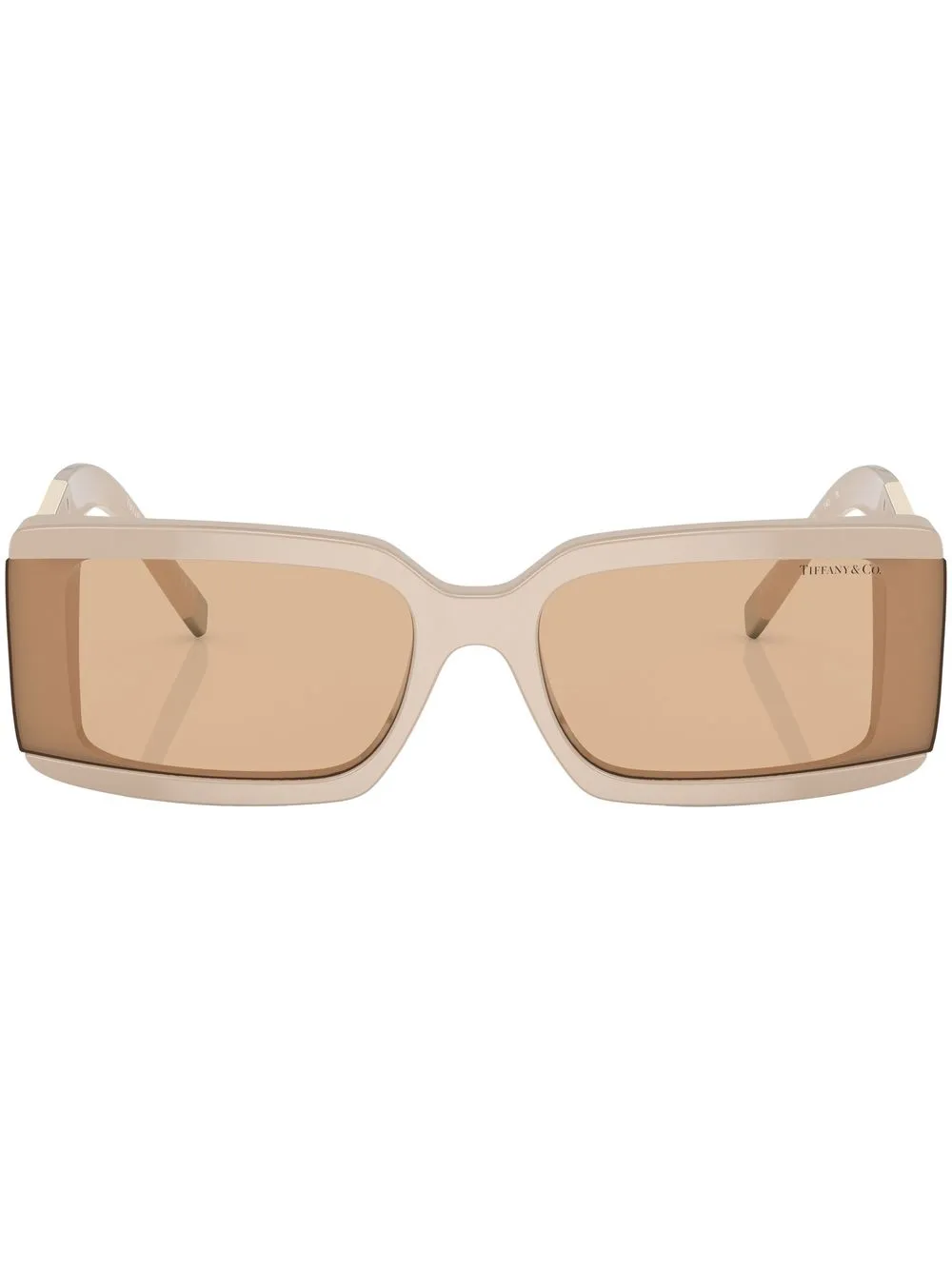 

Солнцезащитные очки в прямоугольной оправе Tiffany & Co Eyewear, коричневый