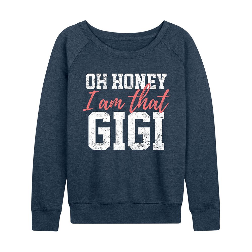 

Женский легкий свитшот Oh Honey I Am That Gigi из френч терри Licensed Character, цвет Heather Indigo