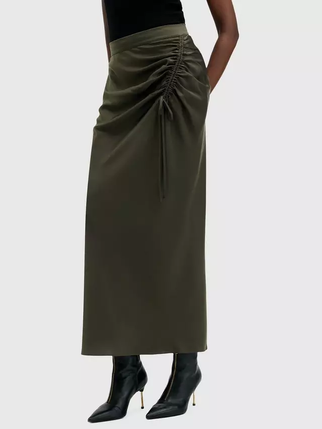 

Юбка AllSaints Alexia Ruche, цвет mid/green