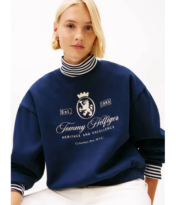 Толстовка VARSITY loose fit Tommy Hilfiger, темно-синий — фото 4