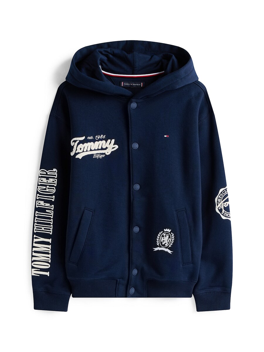

Толстовка с капюшоном на молнии TOMMY HILFIGER, темно-синий