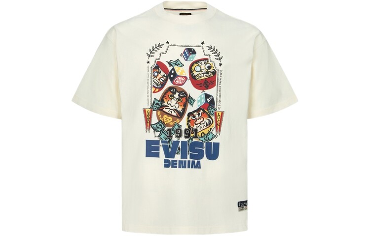 

Футболка мужская Off White Evisu, кремовый