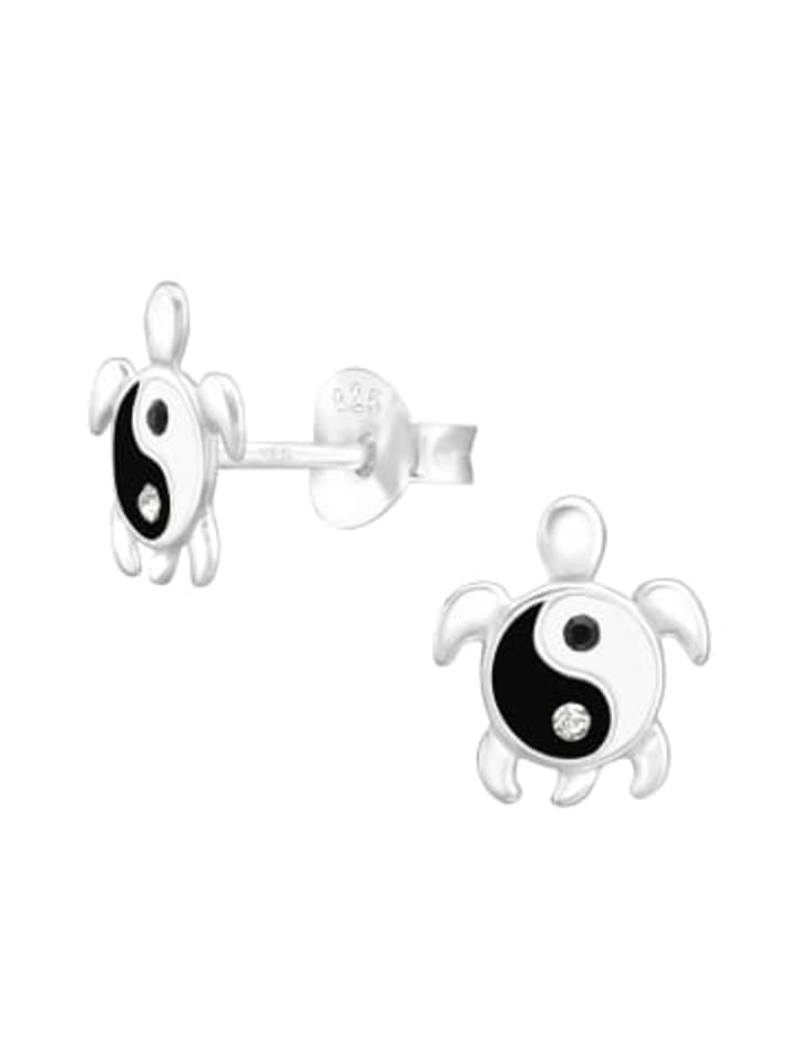 

Alexander York Серьги-гвоздики «Черепаха Инь-Ян» из серебра 925 пробы, комплект из 2 штук