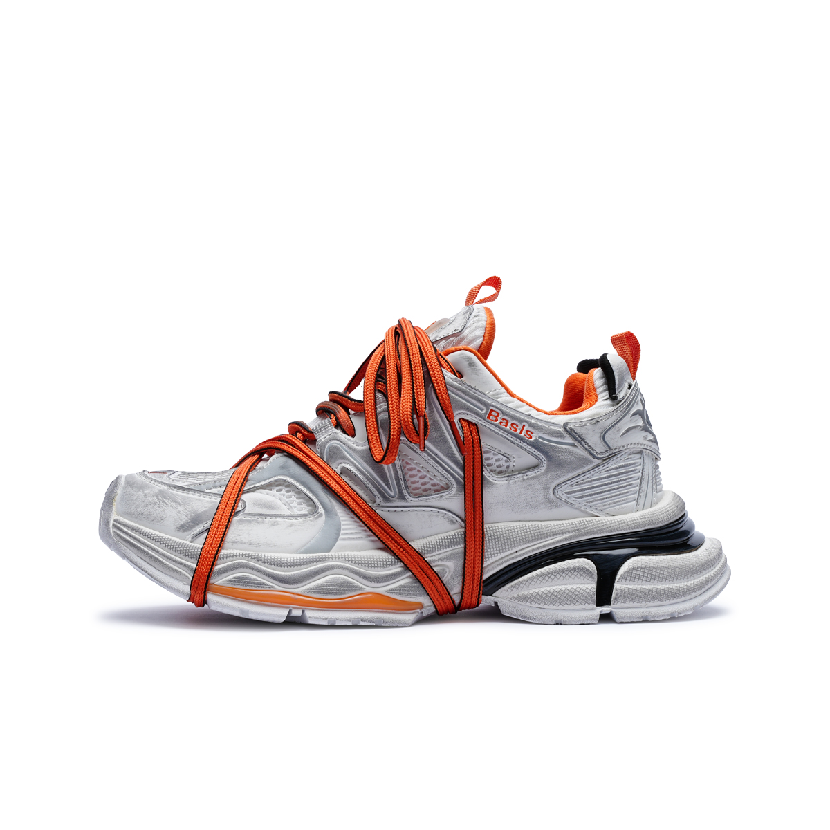 

BASLS Абразивоустойчивые дышащие низкие массивные кроссовки для увеличения роста унисекс - грязно-черные, цвет Dirty Black