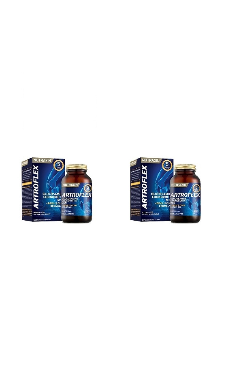 

Nutraxin Artroflex 90 таблеток x2, содержащих 5 активных ингредиентов